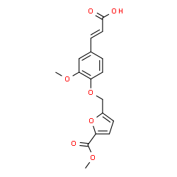 ChemSpider 2D Image | (2E)-3-(3-Methoxy-4-{[5-(methoxycarbonyl)-2-furyl]methoxy}phenyl)acrylic acid | C17H16O7