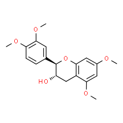 ChemSpider 2D Image | (2R,3S)-2-(3,4-Dimethoxyphenyl)-5,7-dimethoxy-3-chromanol | C19H22O6