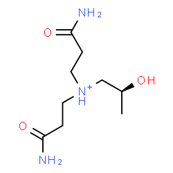 ChemSpider 2D Image | 3-Amino-N-(3-amino-3-oxopropyl)-N-[(2S)-2-hydroxypropyl]-3-oxo-1-propanaminium | C9H20N3O3