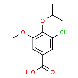ChemSpider 2D Image | 3-Chloro-4-isopropoxy-5-methoxybenzoic acid | C11H13ClO4