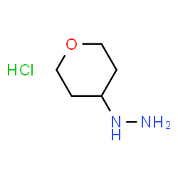 ChemSpider 2D Image | 1-(tetrahydro-2H-pyran-4-yl)hydrazine | C5H13ClN2O