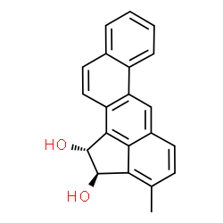 ChemSpider 2D Image | (1R,2R)-3-Methyl-1,2-dihydrocyclopenta[ij]tetraphene-1,2-diol | C21H16O2