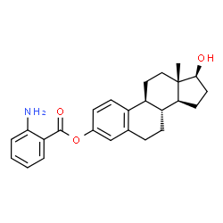 ChemSpider 2D Image | (17beta)-17-Hydroxyestra-1,3,5(10)-trien-3-yl 2-aminobenzoate | C25H29NO3