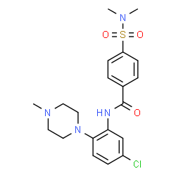 ChemSpider 2D Image | N-[5-Chloro-2-(4-methyl-1-piperazinyl)phenyl]-4-(dimethylsulfamoyl)benzamide | C20H25ClN4O3S