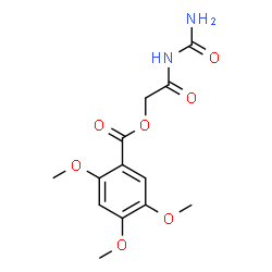 ChemSpider 2D Image | 2-(Carbamoylamino)-2-oxoethyl 2,4,5-trimethoxybenzoate | C13H16N2O7