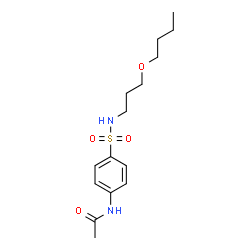 ChemSpider 2D Image | N-{4-[(3-Butoxypropyl)sulfamoyl]phenyl}acetamide | C15H24N2O4S
