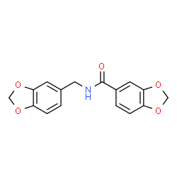 ChemSpider 2D Image | N-(1,3-Benzodioxol-5-ylmethyl)-1,3-benzodioxole-5-carboxamide | C16H13NO5