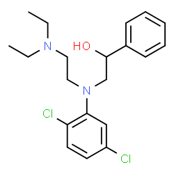 ChemSpider 2D Image | 2-{(2,5-Dichlorophenyl)[2-(diethylamino)ethyl]amino}-1-phenylethanol | C20H26Cl2N2O