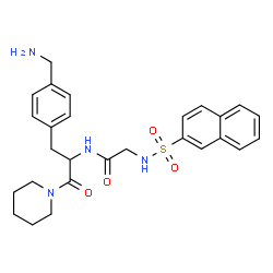ChemSpider 2D Image | 1-[N-(2-Naphthylsulfonyl)glycyl-4-(aminomethyl)phenylalanyl]piperidine | C27H32N4O4S