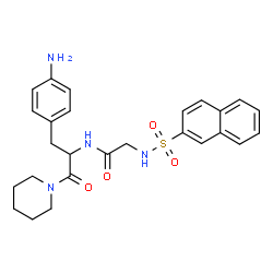 ChemSpider 2D Image | 1-[N-(2-Naphthylsulfonyl)glycyl-4-aminophenylalanyl]piperidine | C26H30N4O4S