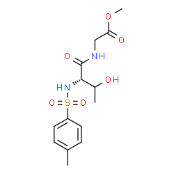 ChemSpider 2D Image | Methyl N-[(4-methylphenyl)sulfonyl]-L-threonylglycinate | C14H20N2O6S