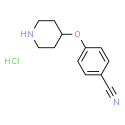 ChemSpider 2D Image | 4-(piperidin-4-yloxy)benzonitrile hydrochloride | C12H15ClN2O