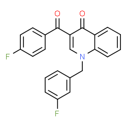 ChemSpider 2D Image | 3-(4-Fluorobenzoyl)-1-(3-fluorobenzyl)-4(1H)-quinolinone | C23H15F2NO2