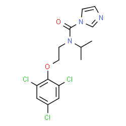 ChemSpider 2D Image | N-Isopropyl-N-[2-(2,4,6-trichlorophenoxy)ethyl]-1H-imidazole-1-carboxamide | C15H16Cl3N3O2