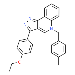 ChemSpider 2D Image | 3-(4-Ethoxyphenyl)-5-(4-methylbenzyl)-5H-pyrazolo[4,3-c]quinoline | C26H23N3O