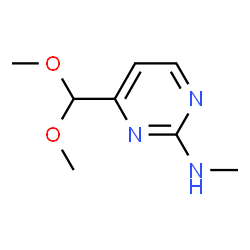 ChemSpider 2D Image | 4-(Dimethoxymethyl)-N-methyl-2-pyrimidinamine | C8H13N3O2