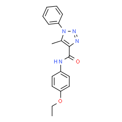ChemSpider 2D Image | N-(4-Ethoxyphenyl)-5-methyl-1-phenyl-1H-1,2,3-triazole-4-carboxamide | C18H18N4O2