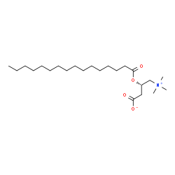 ChemSpider 2D Image | (3S)-3-(Palmitoyloxy)-4-(trimethylammonio)butanoate | C23H45NO4