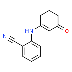 ChemSpider 2D Image | 2-(3-OXO-CYCLOHEX-1-ENYLAMINO)-BENZONITRILE | C13H12N2O