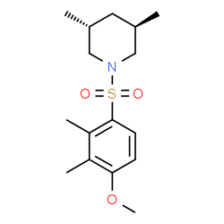 ChemSpider 2D Image | (3R,5R)-1-[(4-Methoxy-2,3-dimethylphenyl)sulfonyl]-3,5-dimethylpiperidine | C16H25NO3S