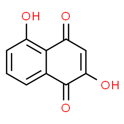 ChemSpider 2D Image | 2,5-Dihydroxy-1,4-naphthoquinone | C10H6O4