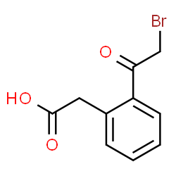 ChemSpider 2D Image | [2-(Bromoacetyl)phenyl]acetic acid | C10H9BrO3