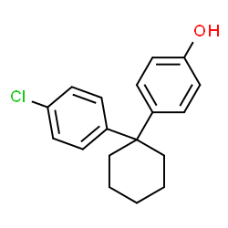 ChemSpider 2D Image | 4-[1-(4-Chlorophenyl)cyclohexyl]phenol | C18H19ClO