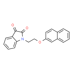 ChemSpider 2D Image | 1-[2-(2-Naphthyloxy)ethyl]-1H-indole-2,3-dione | C20H15NO3