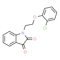 ChemSpider 2D Image | 1-[2-(2-Chlorophenoxy)ethyl]-1H-indole-2,3-dione | C16H12ClNO3
