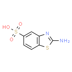 ChemSpider 2D Image | 2-Amino-1,3-benzothiazole-5-sulfonic acid | C7H6N2O3S2