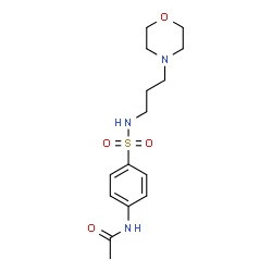 ChemSpider 2D Image | N-(4-{[3-(4-Morpholinyl)propyl]sulfamoyl}phenyl)acetamide | C15H23N3O4S