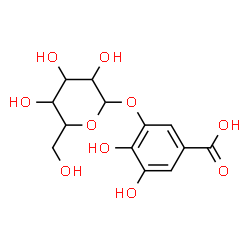 ChemSpider 2D Image | 3-(Hexopyranosyloxy)-4,5-dihydroxybenzoic acid | C13H16O10