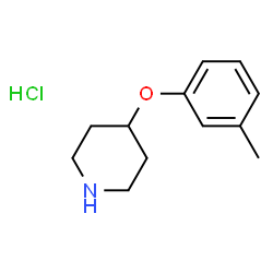 ChemSpider 2D Image | 4-(3-methylphenoxy)piperidine hydrochloride | C12H18ClNO