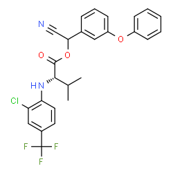 ChemSpider 2D Image | Cyano(3-phenoxyphenyl)methyl N-[2-chloro-4-(trifluoromethyl)phenyl]-L-valinate | C26H22ClF3N2O3