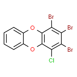 ChemSpider 2D Image | 1,2,3-Tribromo-4-chlorooxanthrene | C12H4Br3ClO2