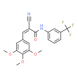 ChemSpider 2D Image | (2Z)-2-Cyano-N-[3-(trifluoromethyl)phenyl]-3-(3,4,5-trimethoxyphenyl)acrylamide | C20H17F3N2O4