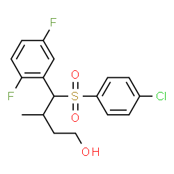 ChemSpider 2D Image | 4-[(4-Chlorophenyl)sulfonyl]-4-(2,5-difluorophenyl)-3-methyl-1-butanol | C17H17ClF2O3S