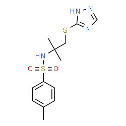 ChemSpider 2D Image | benzenesulfonamide, N-[1,1-dimethyl-2-(4H-1,2,4-triazol-3-ylthio)ethyl]-4-methyl- | C13H18N4O2S2