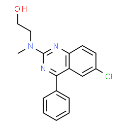 ChemSpider 2D Image | 2-[(6-Chloro-4-phenyl-2-quinazolinyl)(methyl)amino]ethanol | C17H16ClN3O
