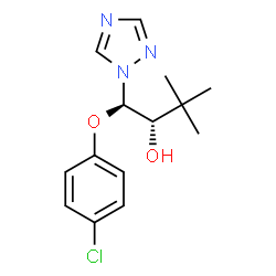 ChemSpider 2D Image | (1R,2S)-1-(4-Chlorophenoxy)-3,3-dimethyl-1-(1H-1,2,4-triazol-1-yl)-2-butanol | C14H18ClN3O2