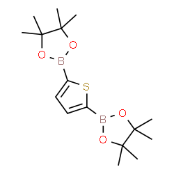 ChemSpider 2D Image | 2,5-Bis(4,4,5,5-tetramethyl-1,3,2-dioxaborolan-2-yl)thiophene | C16H26B2O4S