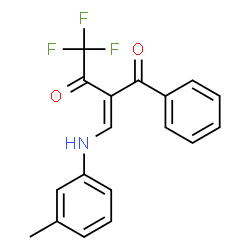 ChemSpider 2D Image | (2Z)-4,4,4-Trifluoro-2-{[(3-methylphenyl)amino]methylene}-1-phenyl-1,3-butanedione | C18H14F3NO2