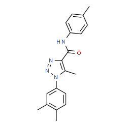 ChemSpider 2D Image | 1-(3,4-Dimethylphenyl)-5-methyl-N-(4-methylphenyl)-1H-1,2,3-triazole-4-carboxamide | C19H20N4O