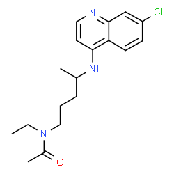 ChemSpider 2D Image | N-{4-[(7-Chloro-4-quinolinyl)amino]pentyl}-N-ethylacetamide | C18H24ClN3O