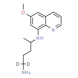 ChemSpider 2D Image | N~4~-(6-Methoxy-8-quinolinyl)-1,4-(1,1-~2~H_2_)pentanediamine | C15H19D2N3O