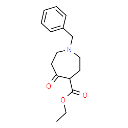 ChemSpider 2D Image | Ethyl 1-benzyl-5-oxo-4-azepanecarboxylate | C16H21NO3