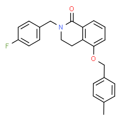 ChemSpider 2D Image | 2-(4-Fluorobenzyl)-5-[(4-methylbenzyl)oxy]-3,4-dihydro-1(2H)-isoquinolinone | C24H22FNO2