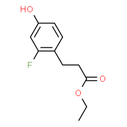 ChemSpider 2D Image | Ethyl 3-(2-fluoro-4-hydroxyphenyl)propanoate | C11H13FO3