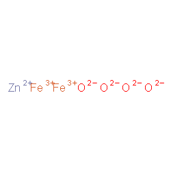 ChemSpider 2D Image | diferric;zinc;oxygen(2-) | Fe2O4Zn
