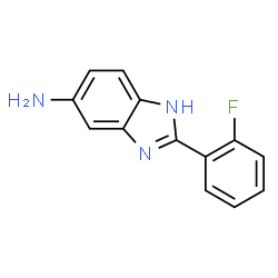 ChemSpider 2D Image | 2-(2-Fluorophenyl)-1H-benzimidazol-5-amine | C13H10FN3